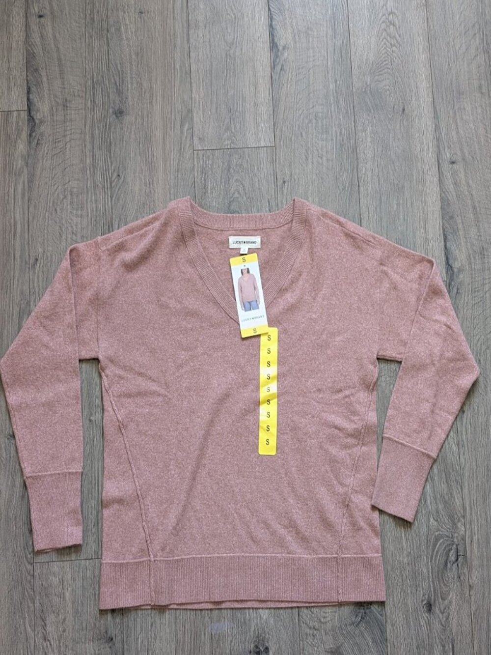 86🤎 Lucky Brand V-Neck Sweater — Cognac (Size Small) 🤎